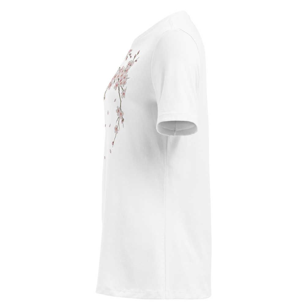 Sakura cherry blossom Japanese art relaxed tee - size detail | ApparelHub