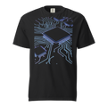 Neon circuit board cyberpunk tech tee - front view | ApparelHub