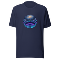 Cosmic mushroom portal psychedelic art tee - front view | ApparelHub