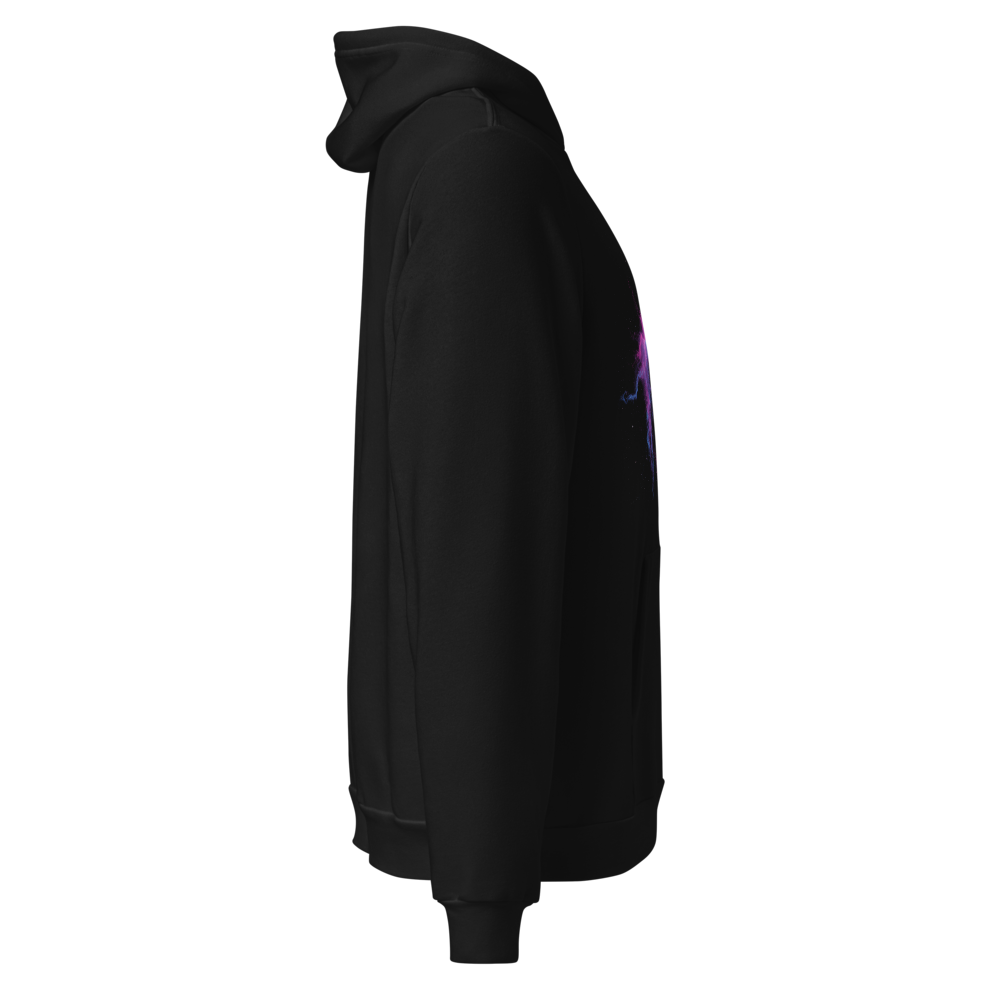 Cosmic nebula space art pullover hoodie - back view | ApparelHub