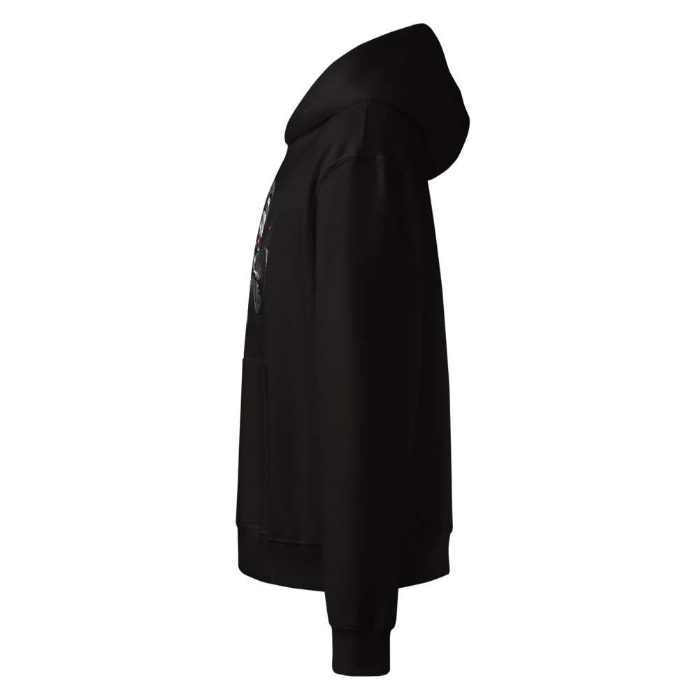 Skull barbell gym fitness pullover hoodie - back view | ApparelHub