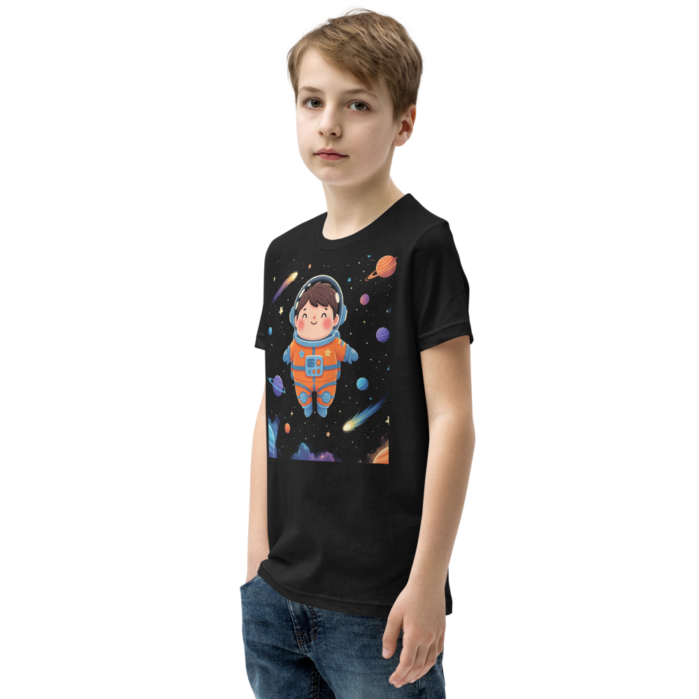 Space cadet astronaut kids graphic tee - back view | ApparelHub