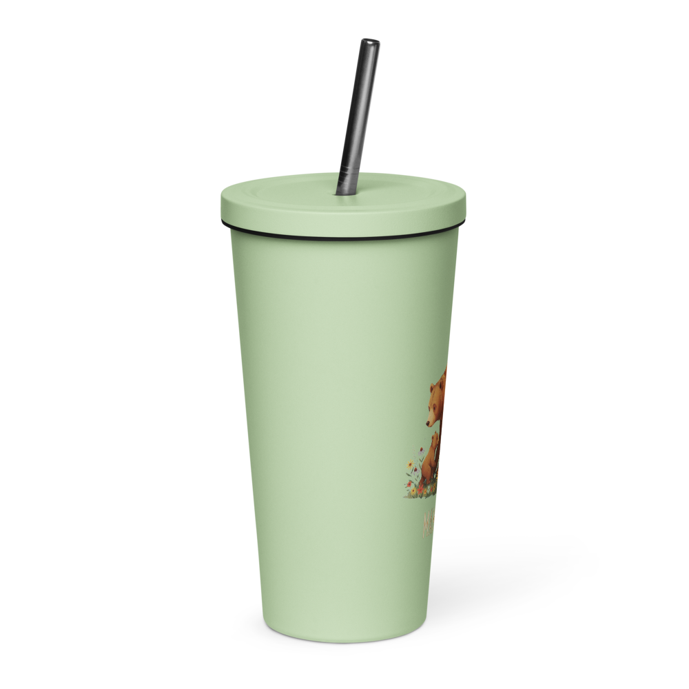 Mama Bear Insulated Tumbler with Straw