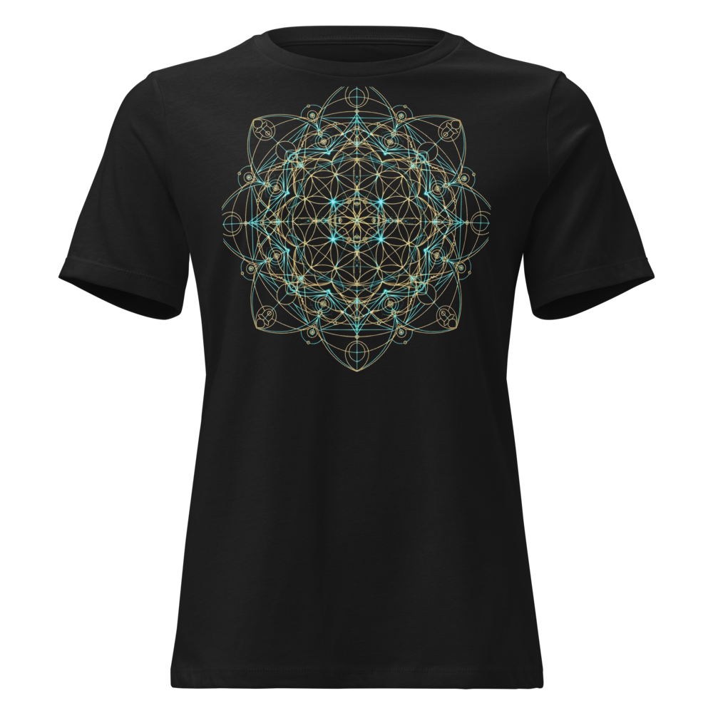 Sacred geometry spiritual math art tee - front view | ApparelHub