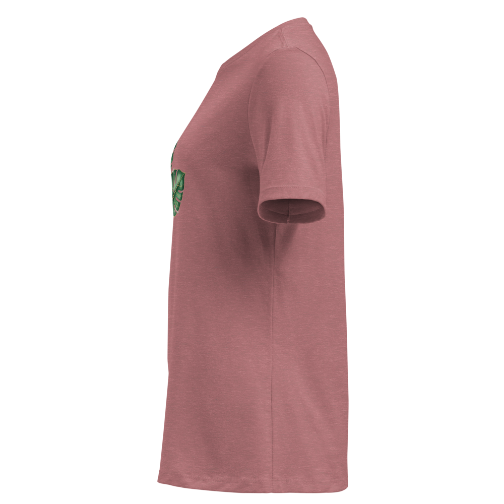 Monstera Deliciosa botanical plant lover relaxed tee - back view | ApparelHub
