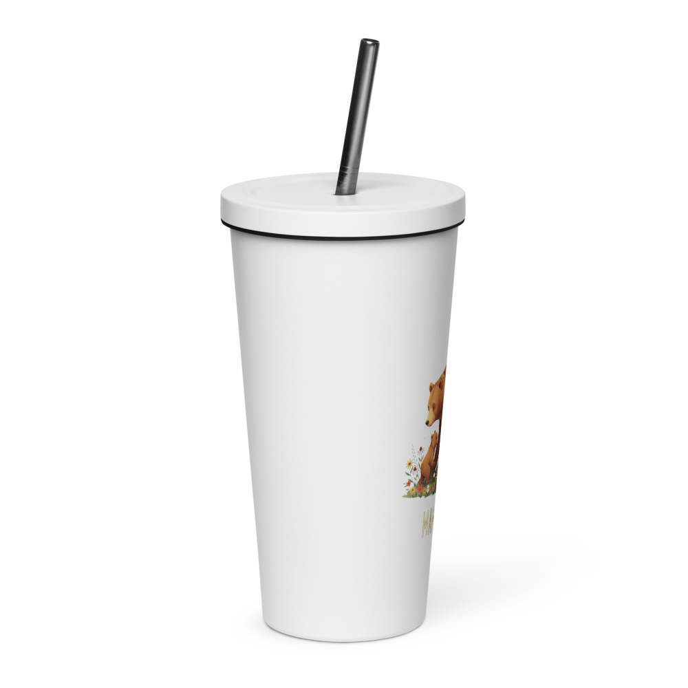 Mama Bear Insulated Tumbler with Straw