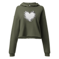 Mom Life Botanical Heart Cropped Hoodie