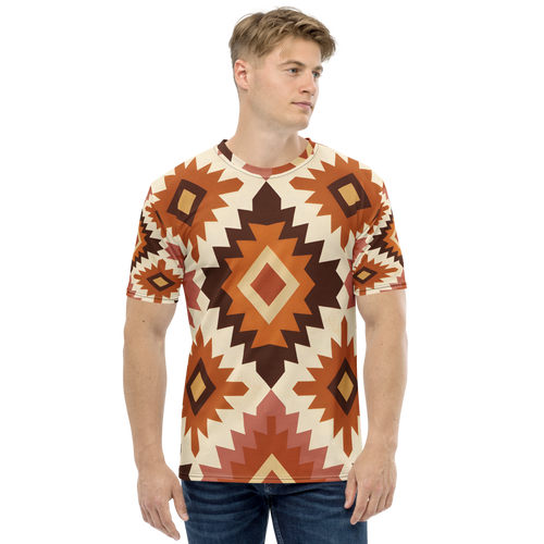 Desert geometry all-over print crew tee - alternate view | ApparelHub