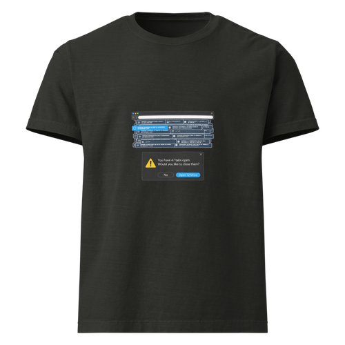 47 Tabs Open ADHD humor Comfort Colors tee - alternate view | ApparelHub