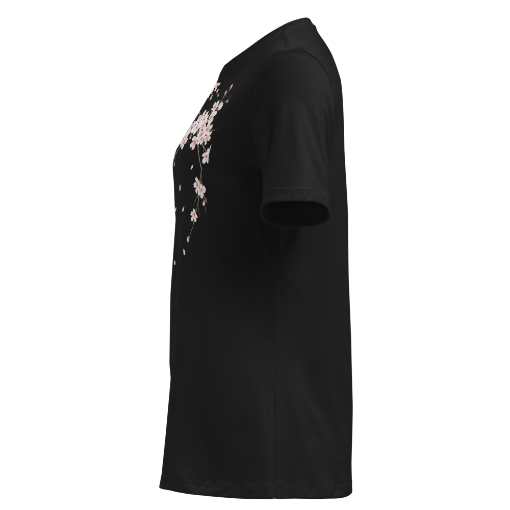 Sakura cherry blossom Japanese art relaxed tee - back view | ApparelHub