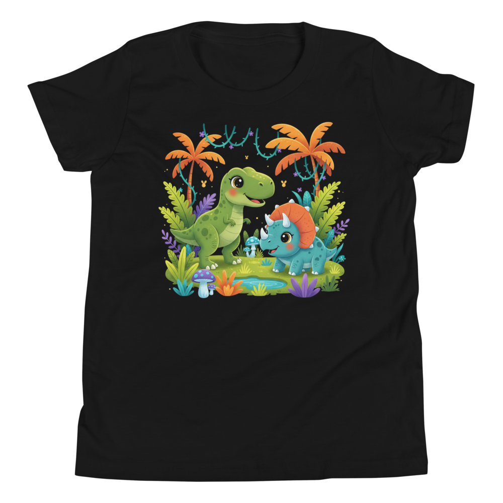 Dinosaur explorer kids graphic tee - detail view | ApparelHub