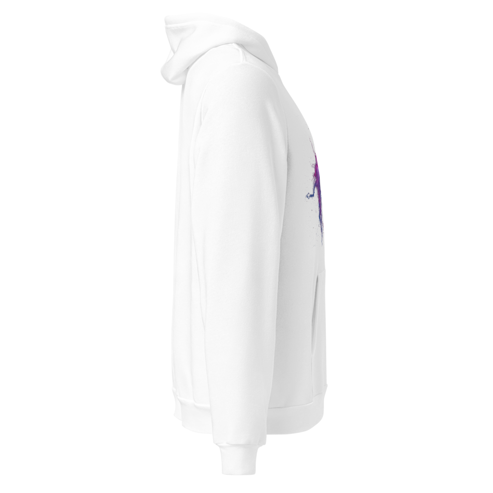 Cosmic nebula space art pullover hoodie - size detail | ApparelHub