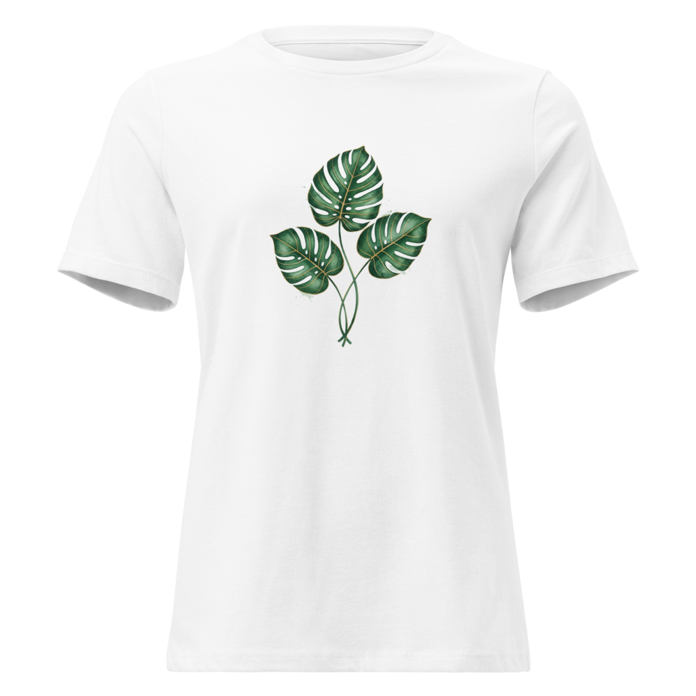 Monstera Deliciosa botanical plant lover relaxed tee - lifestyle mockup | ApparelHub