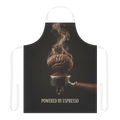 Powered By Espresso coffee lover barista apron - front view | ApparelHub
