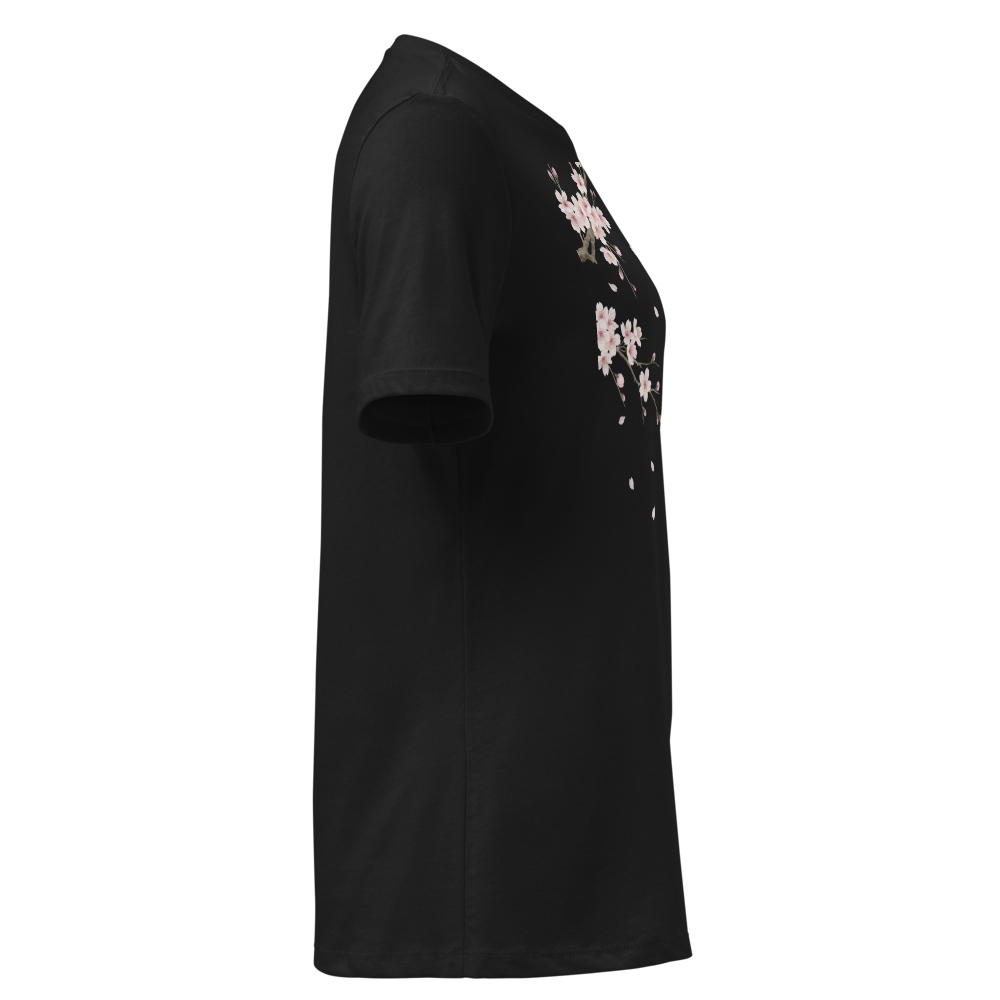 Sakura cherry blossom Japanese art relaxed tee - detail view | ApparelHub