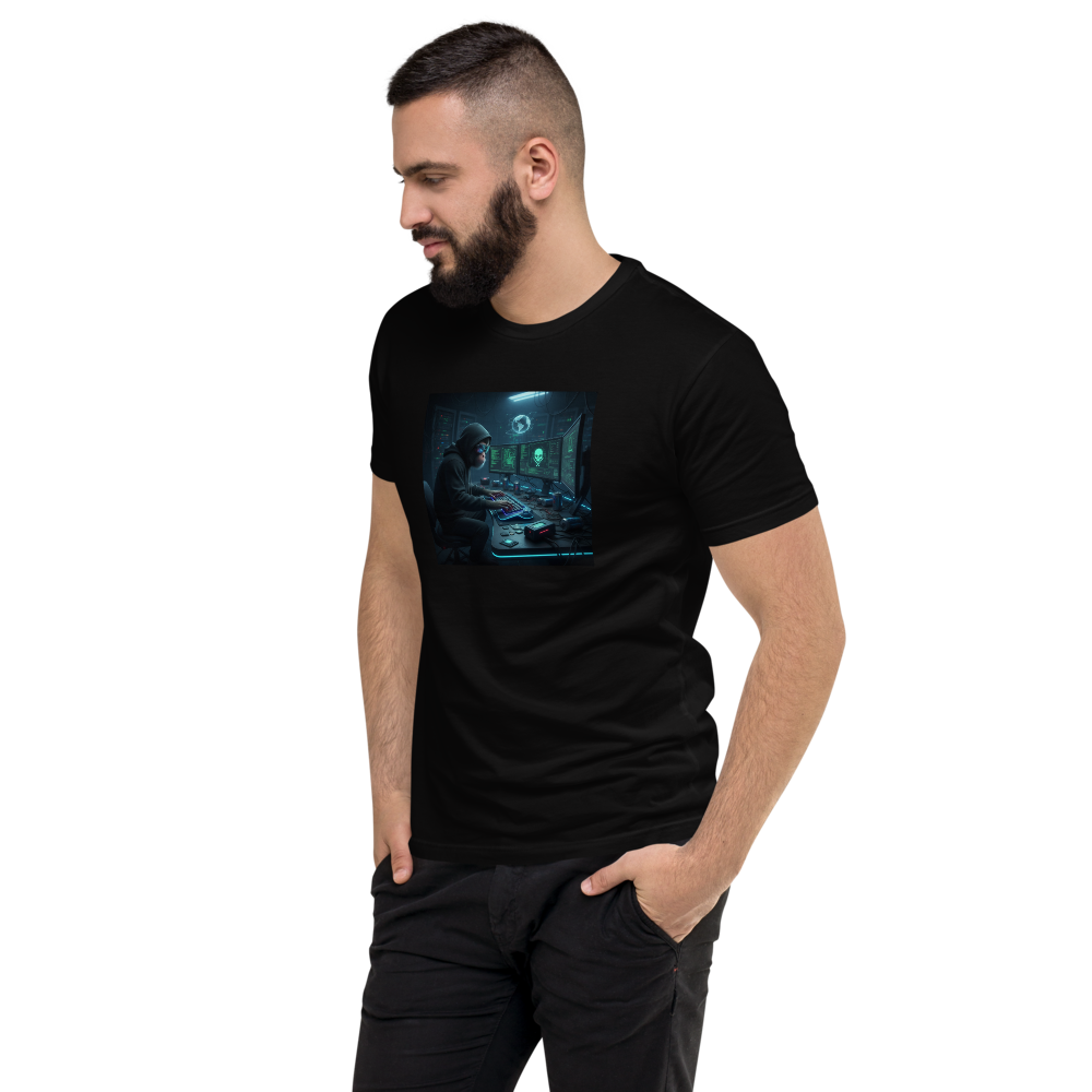 Monkey hack hacker coding fitted tee - color variant | ApparelHub