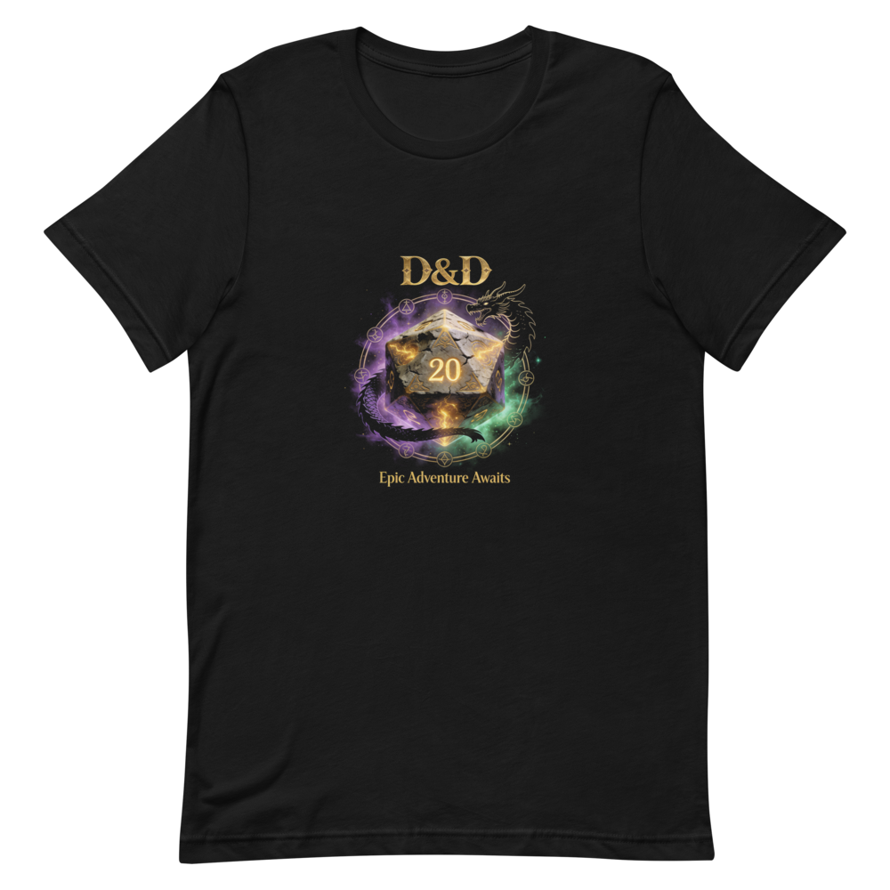 Natural 20 D&D tabletop RPG gaming tee - back view | ApparelHub