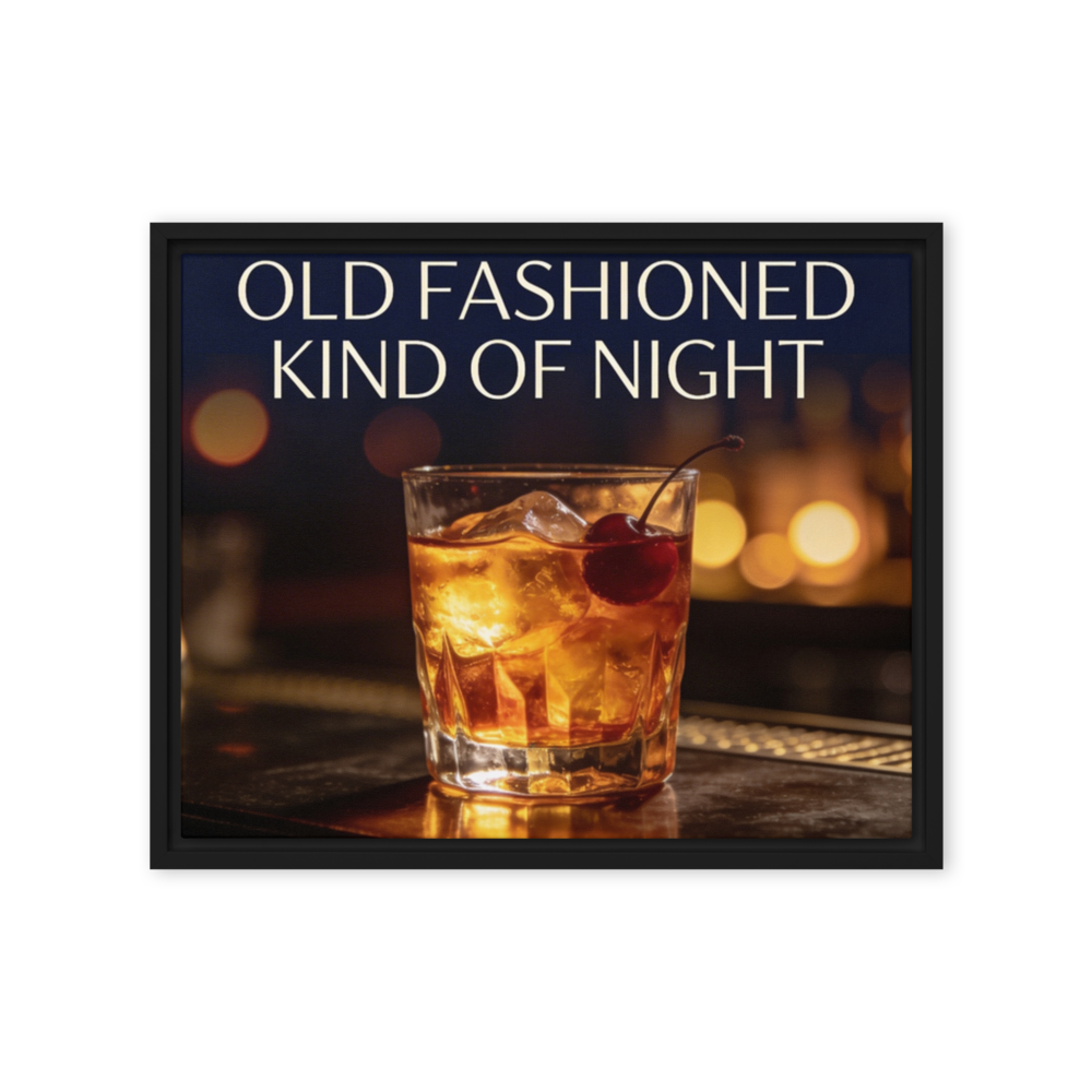 Old Fashioned Kind of Night — Framed Canvas