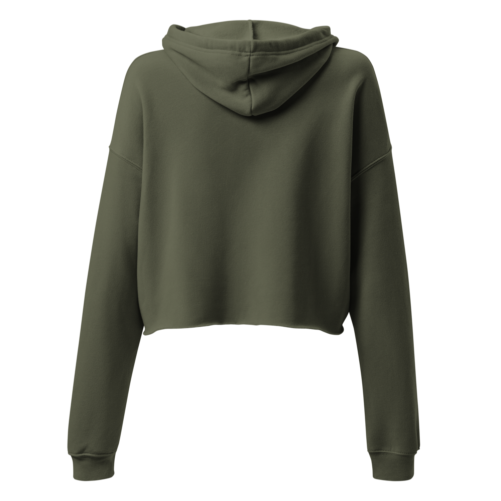 Mom Life Botanical Heart Cropped Hoodie