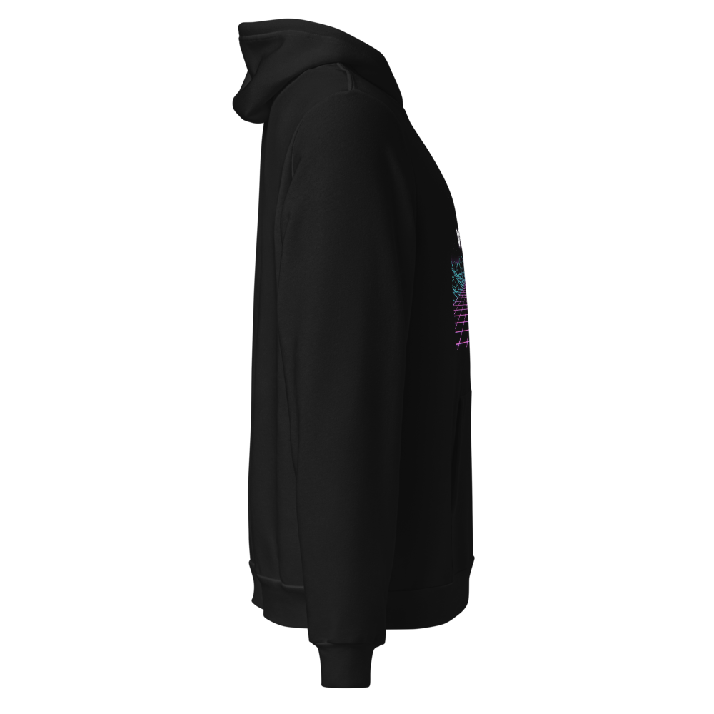 Vim user retro synthwave developer hoodie - detail view | ApparelHub
