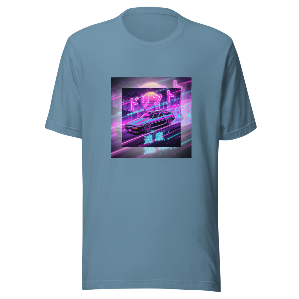 Midnight drift JDM Japanese street racing tee - size detail | ApparelHub